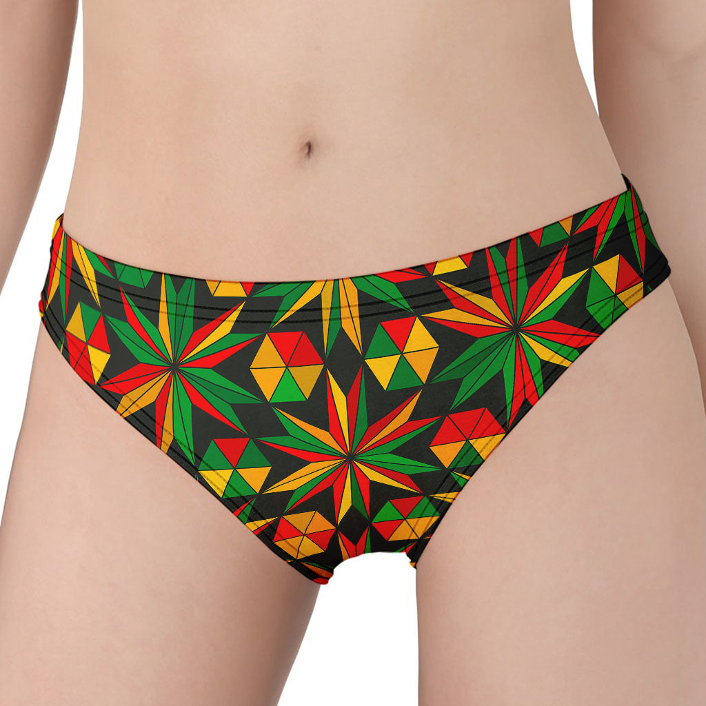 Abstract Geometric Reggae Pattern Print Women's Panties