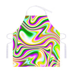 Abstract Holographic Liquid Trippy Print Adjustable Apron