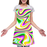 Abstract Holographic Liquid Trippy Print Adjustable Apron