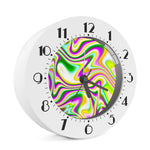 Abstract Holographic Liquid Trippy Print Alarm Clock