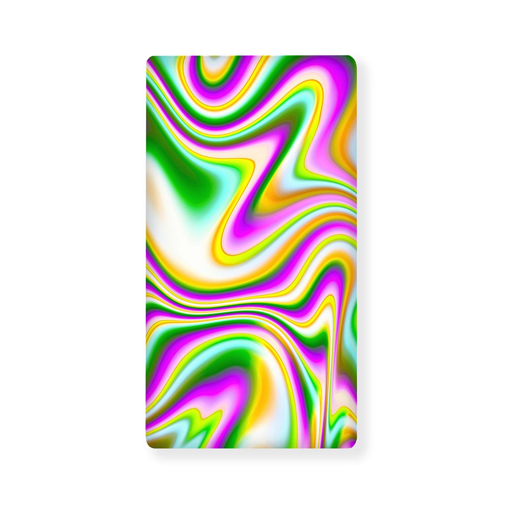 Abstract Holographic Liquid Trippy Print Baby Crib Sheet