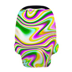 Abstract Holographic Liquid Trippy Print Baby Seat Cover