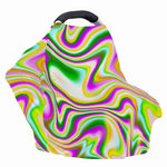 Abstract Holographic Liquid Trippy Print Baby Seat Cover