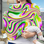 Abstract Holographic Liquid Trippy Print Baby Seat Cover