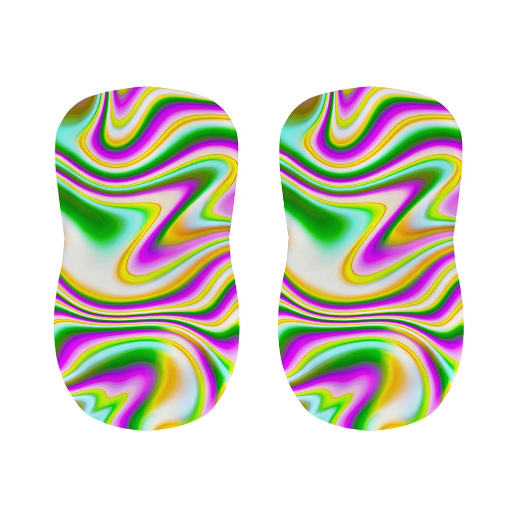 Abstract Holographic Liquid Trippy Print Bar Stool Covers
