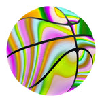 Abstract Holographic Liquid Trippy Print Basketball