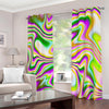 Abstract Holographic Liquid Trippy Print Blackout Grommet Curtains