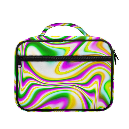 Abstract Holographic Liquid Trippy Print Briefcase Bible Bag