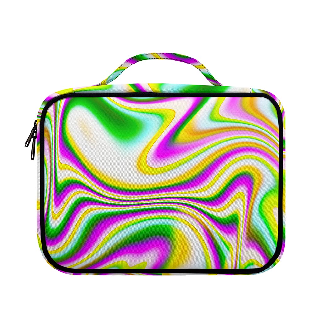 Abstract Holographic Liquid Trippy Print Briefcase Bible Bag