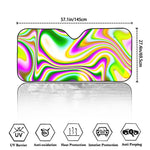 Abstract Holographic Liquid Trippy Print Car Windshield Sun Shade