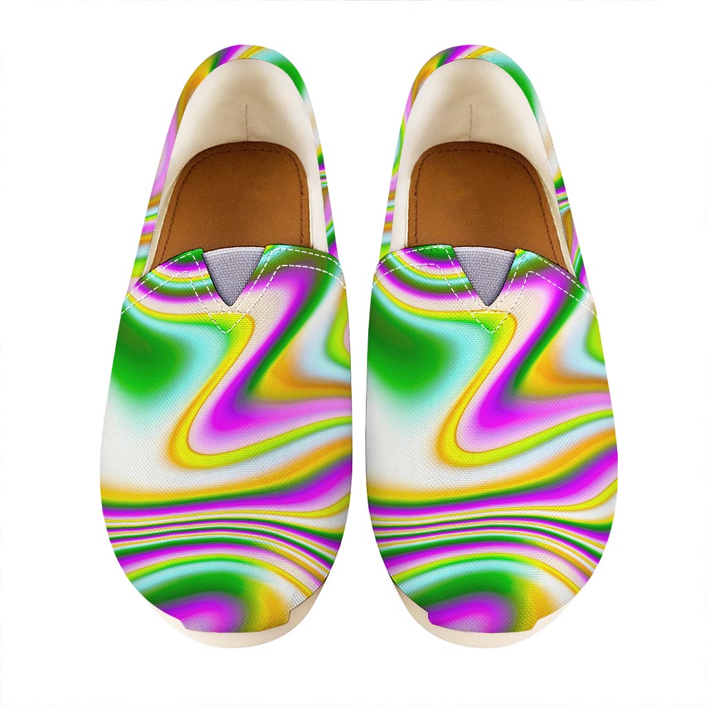 Abstract Holographic Liquid Trippy Print Casual Shoes