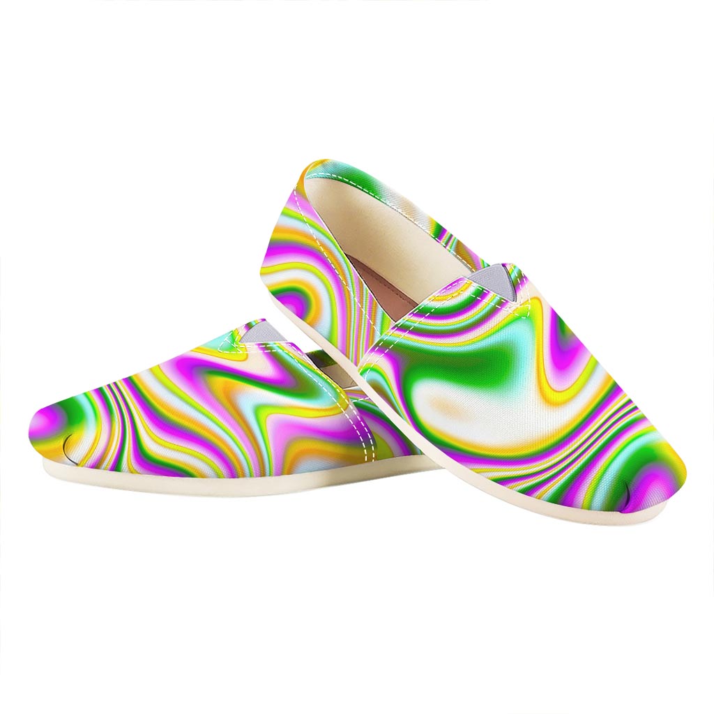 Abstract Holographic Liquid Trippy Print Casual Shoes