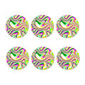 Abstract Holographic Liquid Trippy Print Coaster Set