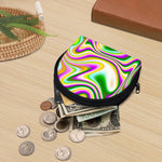 Abstract Holographic Liquid Trippy Print Coin Purse