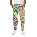 Abstract Holographic Liquid Trippy Print Cotton Sweatpants