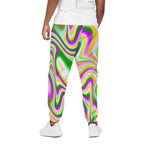 Abstract Holographic Liquid Trippy Print Cotton Pants