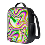 Abstract Holographic Liquid Trippy Print Crossbody Lunch Bag
