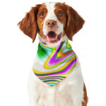Abstract Holographic Liquid Trippy Print Dog Bandana