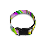 Abstract Holographic Liquid Trippy Print Dog Collar