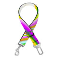 Abstract Holographic Liquid Trippy Print Dog Seat Belt