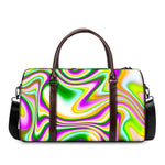 Abstract Holographic Liquid Trippy Print Duffle Bag