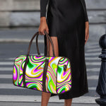 Abstract Holographic Liquid Trippy Print Duffle Bag
