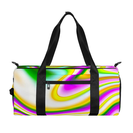 Abstract Holographic Liquid Trippy Print Gym Bag