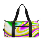 Abstract Holographic Liquid Trippy Print Gym Bag