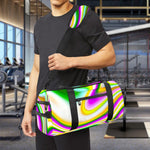 Abstract Holographic Liquid Trippy Print Gym Bag