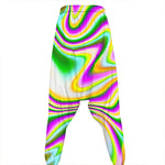 Abstract Holographic Liquid Trippy Print Hammer Pants
