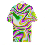 Abstract Holographic Liquid Trippy Print Hawaiian Shirt