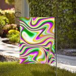 Abstract Holographic Liquid Trippy Print House Flag