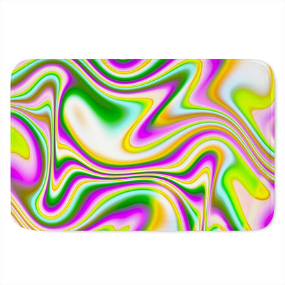 Abstract Holographic Liquid Trippy Print Indoor Door Mat