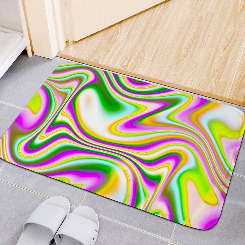 Abstract Holographic Liquid Trippy Print Indoor Door Mat