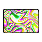 Abstract Holographic Liquid Trippy Print Kitchen Mat