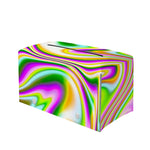 Abstract Holographic Liquid Trippy Print Leather Tissue Box Cover