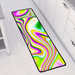 Abstract Holographic Liquid Trippy Print Long Kitchen Mat