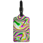 Abstract Holographic Liquid Trippy Print Luggage Tag