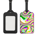 Abstract Holographic Liquid Trippy Print Luggage Tag