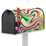 Abstract Holographic Liquid Trippy Print Mailbox Cover