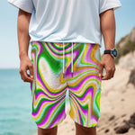 Abstract Holographic Liquid Trippy Print Men's Cargo Shorts
