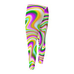 Abstract Holographic Liquid Trippy Print Men's Compression Pants