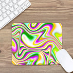 Abstract Holographic Liquid Trippy Print Mouse Pad