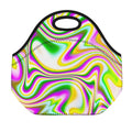 Abstract Holographic Liquid Trippy Print Neoprene Lunch Bag