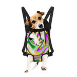 Abstract Holographic Liquid Trippy Print Pet Carrier Backpack