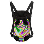 Abstract Holographic Liquid Trippy Print Pet Carrier Backpack