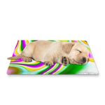 Abstract Holographic Liquid Trippy Print Pet Cooling Mat Cover