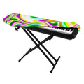 Abstract Holographic Liquid Trippy Print Piano Keyboard Cover