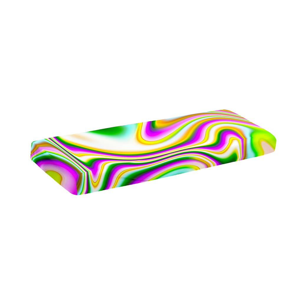 Abstract Holographic Liquid Trippy Print Piano Keyboard Cover