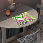 Abstract Holographic Liquid Trippy Print Placemat